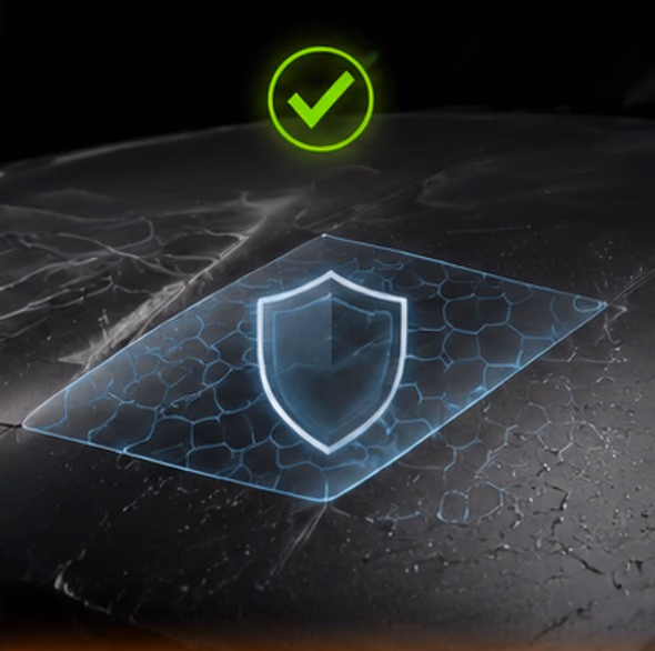 Self-healing means scratches disappear forever