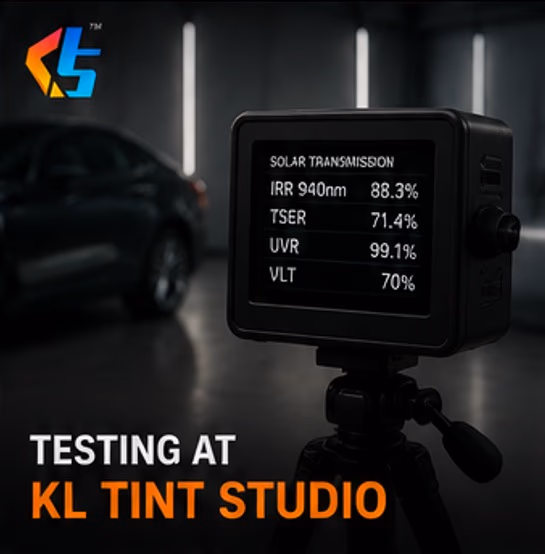 Testing at KL Tint Studio Testing at KL Tint Studio