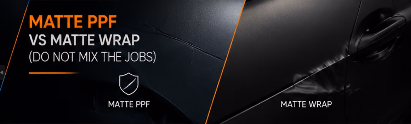 Matte PPF vs matte wrap (do not mix the jobs)