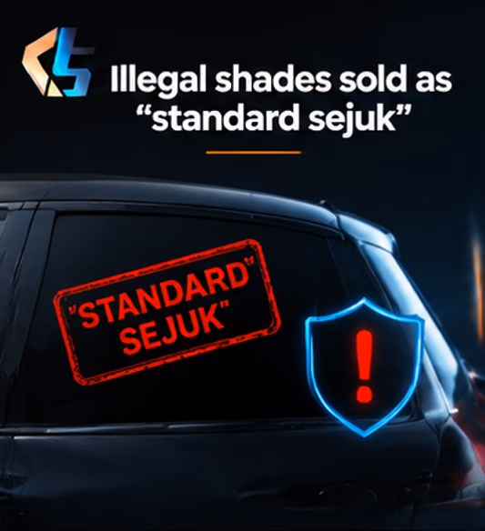 Illegal shades sold as “standard sejuk” Illegal shades sold as “standard sejuk”