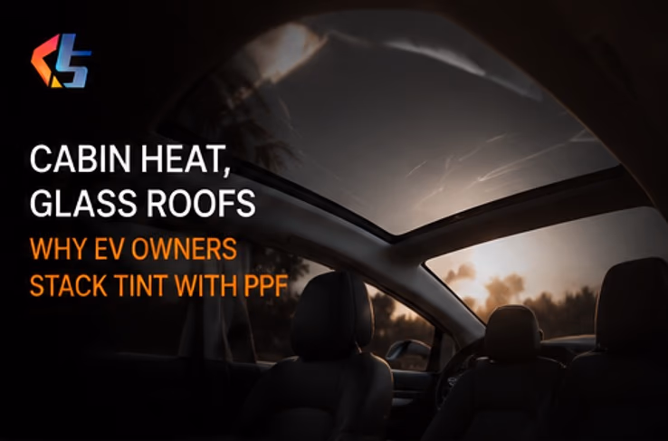 Cabin heat, glass roofs, and why EV owners stack tint with PPF Cabin heat, glass roofs, and why EV owners stack tint with PPF