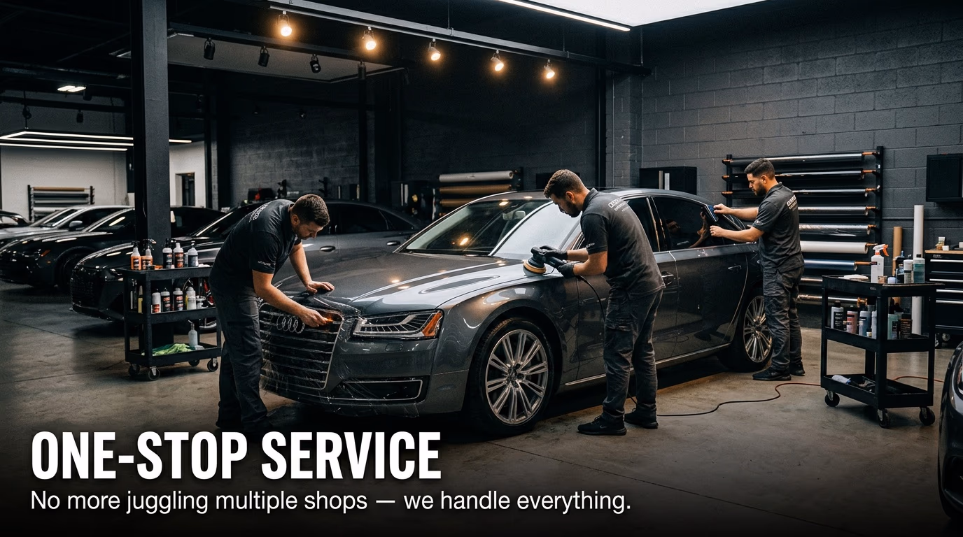 One-stop service — All-in-One Vehicle Protection: Tint, Coating, & PPF in One Package