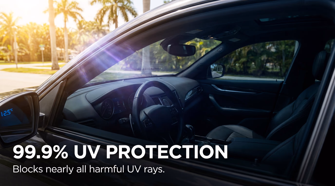 99.9 % UV Protection — Next‑Gen Film Armor— Nano Ceramic & Sputter Tint