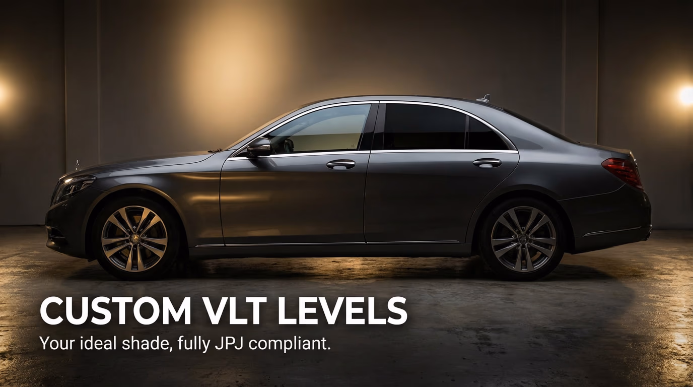 Custom VLT Levels & JPJ Tint — Unmatched Quality & Ironclad Assurance — Trusted Tint Shop in Malaysia